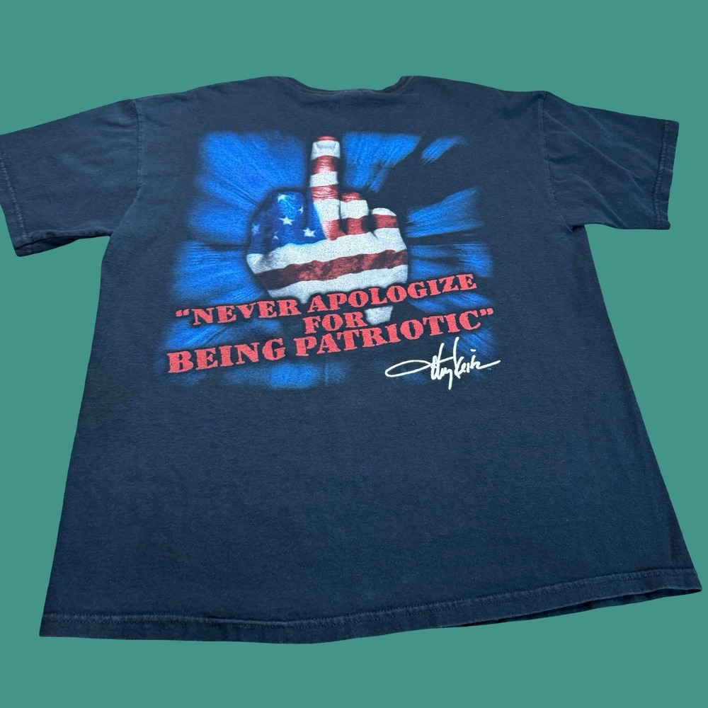 Toby Keith T Shirt Size Large Patriotic Never Apologize Country Music Black